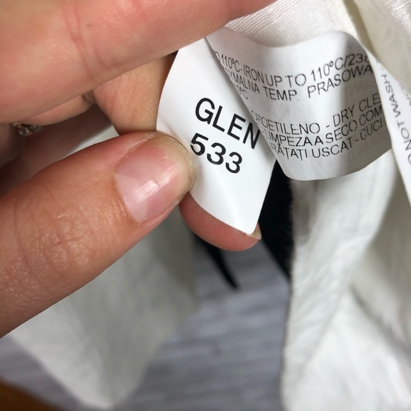 Zara White Long Jacquard Blazer Jacket Sash Tie XS - Picture 6 of 6